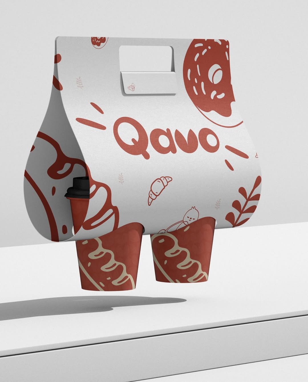Packaging design for Qavo Cafe coffee products
